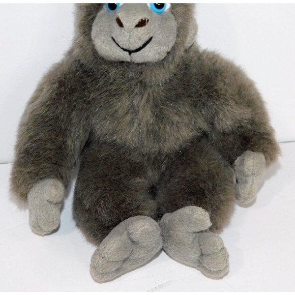 VTG 1994 Sears Zeke O'Conner 9" Plush Gray Baby Yeti Bigfoot Stuffed Blue eyes - Picture 3 of 5